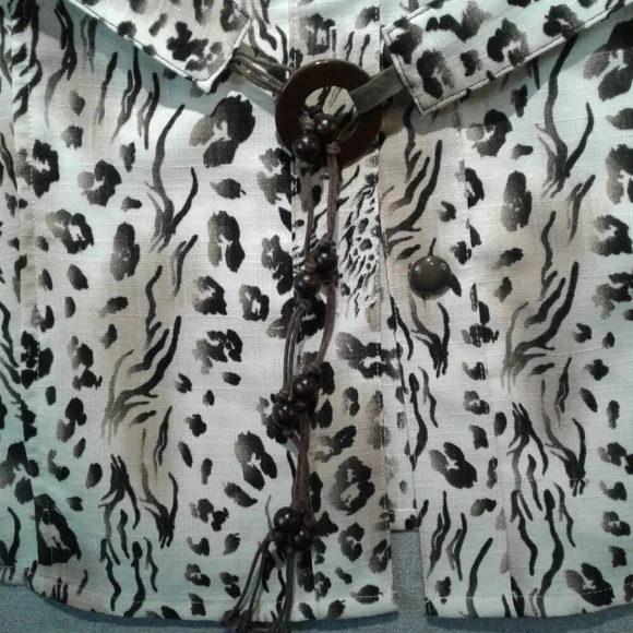 Leopard Print Short Sleeve Belted Tunic Top  Size 18W - Picture 3 of 13